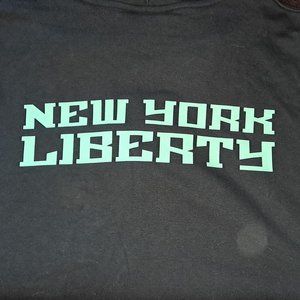 Women's Nike Black New York Liberty Full-Zip Knit Jacket with Hoodie